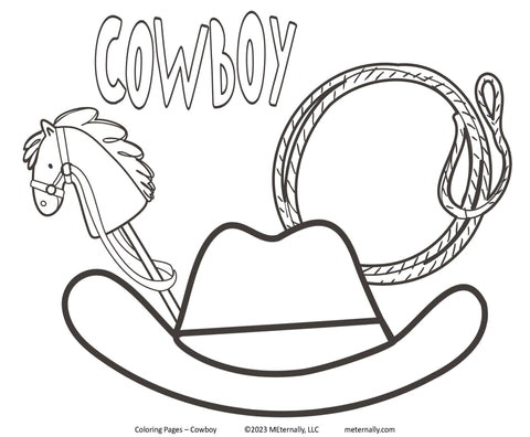 Digital Download - Cowboy Coloring Pages