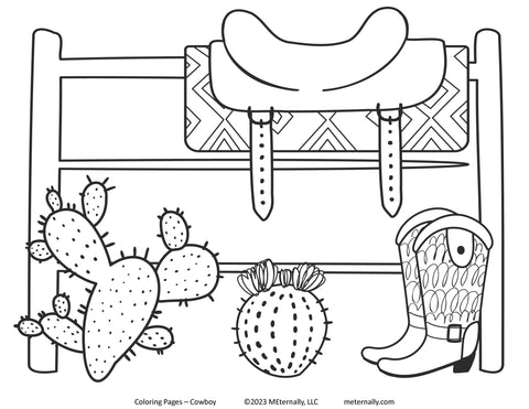 Digital Download - Cowboy Coloring Pages