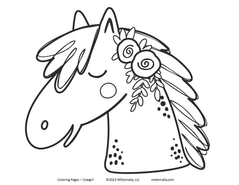 Digital Download - Cowgirl Coloring Pages