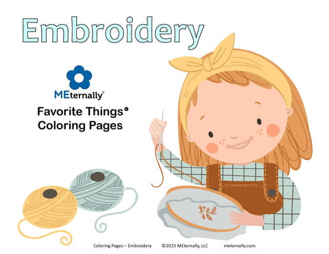 Digital Download - Embroidery Coloring Pages