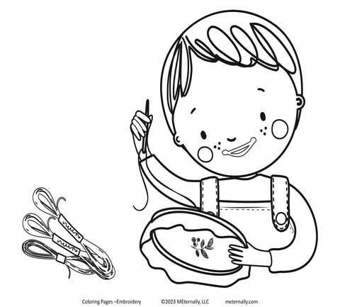 Digital Download - Embroidery Coloring Pages