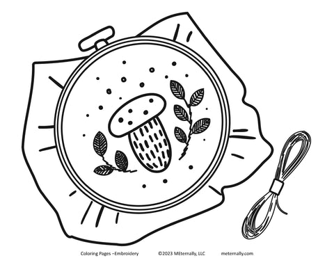 Digital Download - Embroidery Coloring Pages