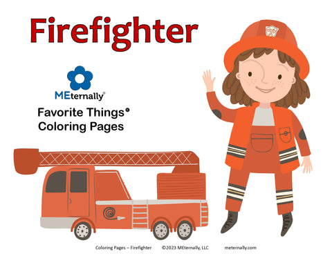 Digital Download - Firefighter Coloring Pages
