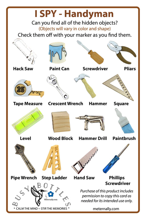 Busy Bottles Combo Kit - Handyman & Tools