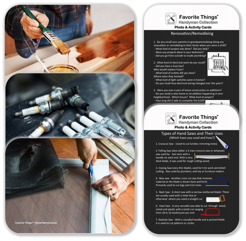 Reminiscence Therapy - Handyman DVD with Photo & Activity Cards Kit