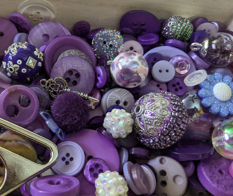 Busy Bottles - Purple Sensory Bottle (Buttons, Beads & Baubles)