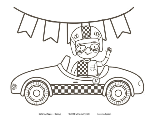 Digital Download - Racing Coloring Pages