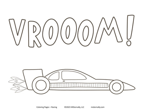 Digital Download - Racing Coloring Pages