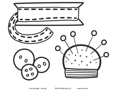 Coloring Pages - Sewing Pack