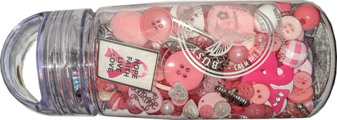 Breast Cancer Awareness Sensory Bottle (Buttons, Beads & Baubles)