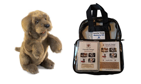 Library/Facility BACKPACK - Dogs DVD & Photo/Activity Cards Kit with Sitting Dog Puppet