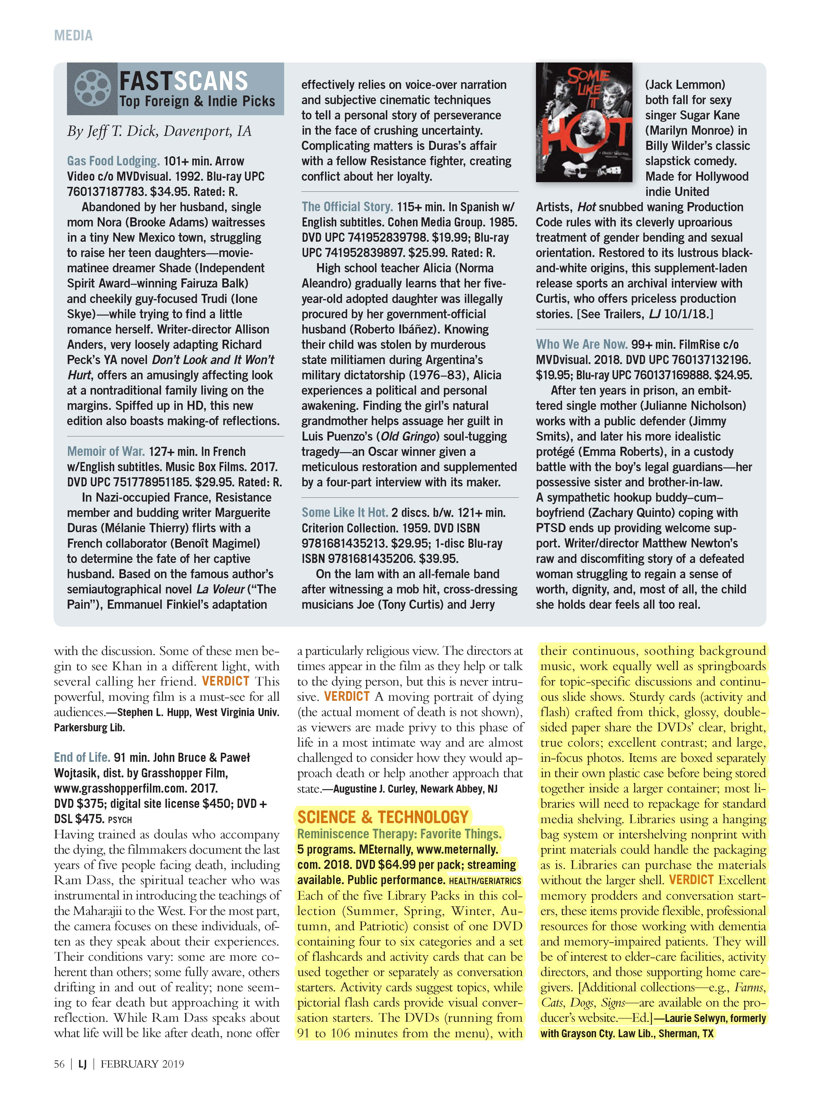 REVIEW: Library Journal Review – MEternally