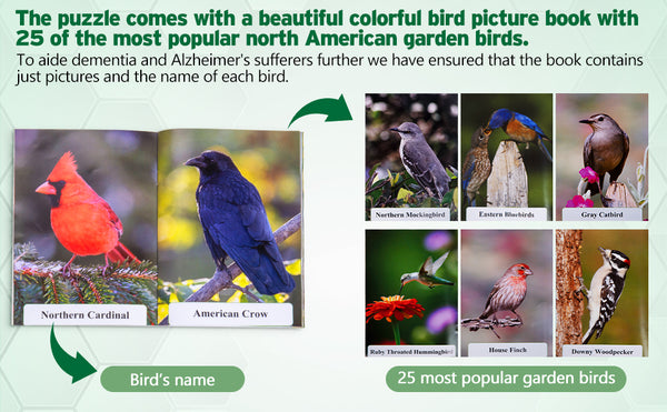 Assistex Dementia Puzzle 24 Large Pieces Jigsaw – Garden Birds