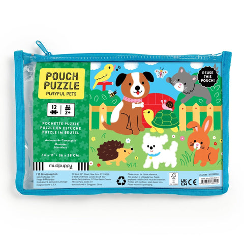 Playful Pets 12 Piece Pouch Puzzle