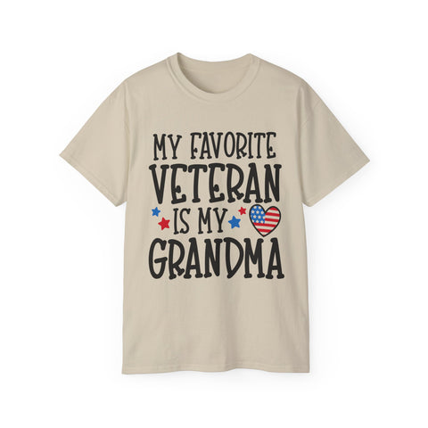 My Favorite Veteran is My Grandma - Unisex Adult T-Shirt