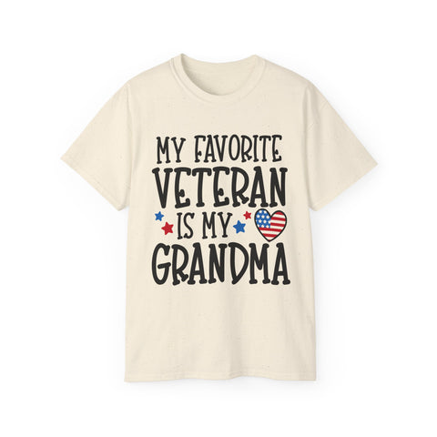 My Favorite Veteran is My Grandma - Unisex Adult T-Shirt