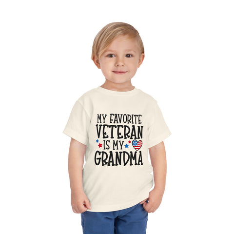 My Favorite Veteran is My Grandma - Toddler Short Sleeve Tee