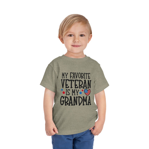 My Favorite Veteran is My Grandma - Toddler Short Sleeve Tee