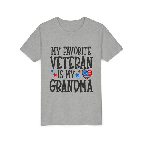 My Favorite Veteran is my Grandma - Youth Short Sleeve Tee