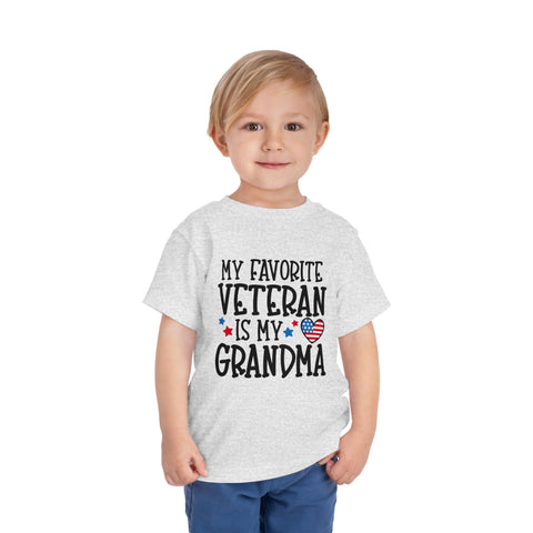 My Favorite Veteran is My Grandma - Toddler Short Sleeve Tee