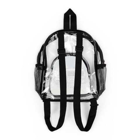 It's How I Roll - Bookmobile - Clear Stadium Backpack - Transparent Bag for Concerts, Festivals, Sports Events, Game Day, Clear Tote Bag