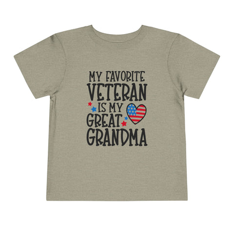 My Favorite Veteran is My Great Grandma - Toddler Short Sleeve Tee