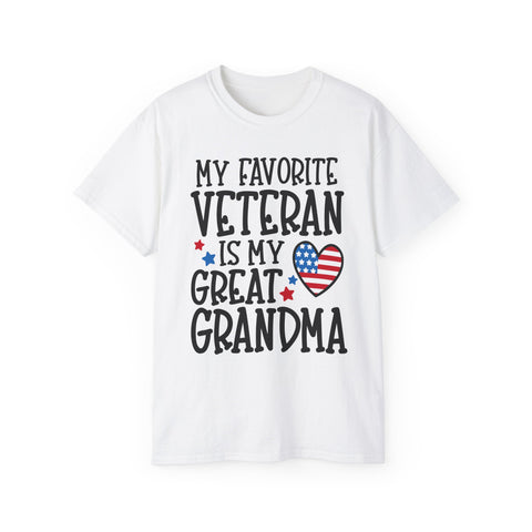 My Favorite Veteran is My Great Grandma - Unisex Adult T-Shirt
