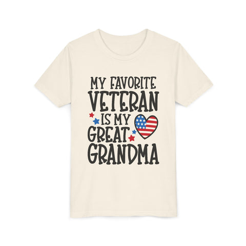 My Favorite Veteran is my Great Grandma - Youth Short Sleeve Tee
