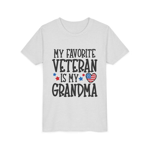 My Favorite Veteran is my Grandma - Youth Short Sleeve Tee