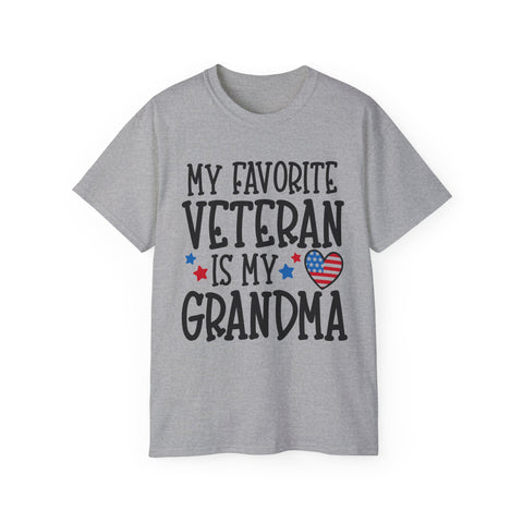 My Favorite Veteran is My Grandma - Unisex Adult T-Shirt