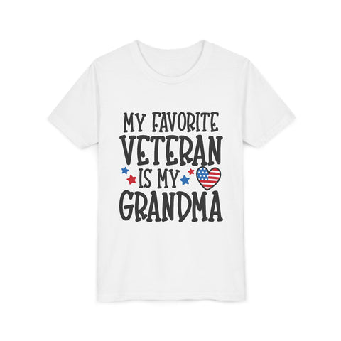 My Favorite Veteran is my Grandma - Youth Short Sleeve Tee