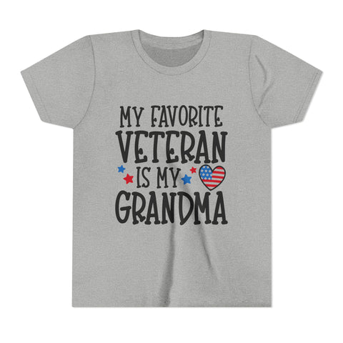 My Favorite Veteran is my Grandma - Youth Short Sleeve Tee