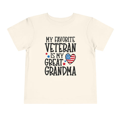 My Favorite Veteran is My Great Grandma - Toddler Short Sleeve Tee
