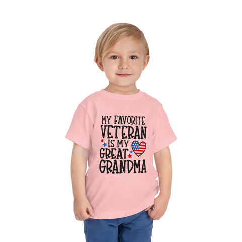 My Favorite Veteran is My Great Grandma - Toddler Short Sleeve Tee