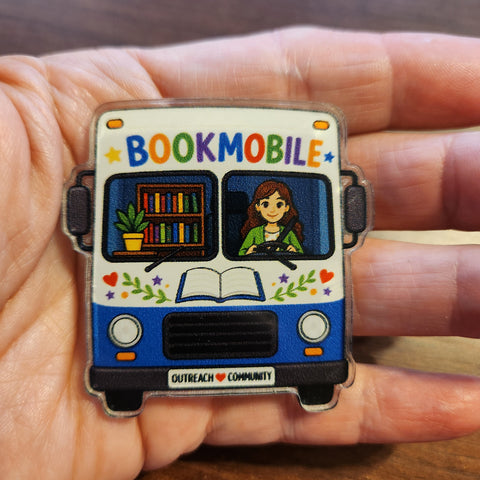 Bookmobile Acrylic Magnet