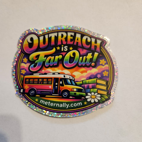Outreach Die Cut Glitter Sticker 2