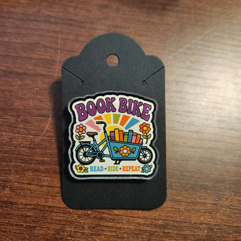 Book Bike Acrylic Magnet