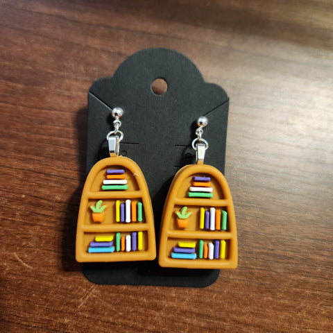 Bookshelf Earrings (Post dangle)