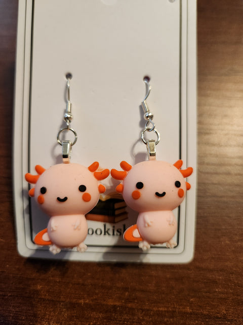Axolotl Earrings (Pink)