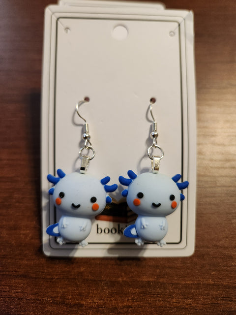 Axolotl Earrings (Blue)