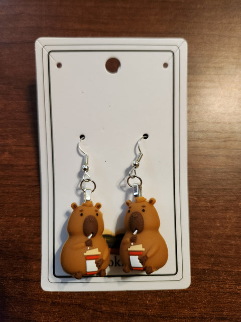 Capybara Earrings (Hook)
