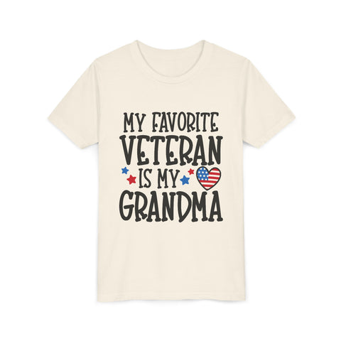 My Favorite Veteran is my Grandma - Youth Short Sleeve Tee