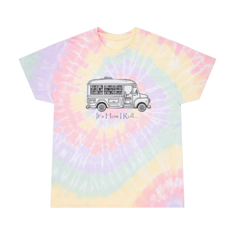 It's How I Roll Bookmobile - Colorful Tie-Dye Tee for Free Spirits