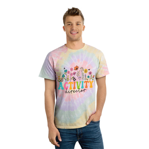 Activity Director Tie-Dye Tee - Colorful Spiral T-Shirt for Fun Events