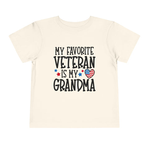 My Favorite Veteran is My Grandma - Toddler Short Sleeve Tee