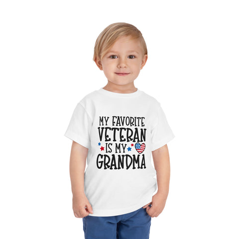 My Favorite Veteran is My Grandma - Toddler Short Sleeve Tee