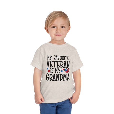 My Favorite Veteran is My Grandma - Toddler Short Sleeve Tee