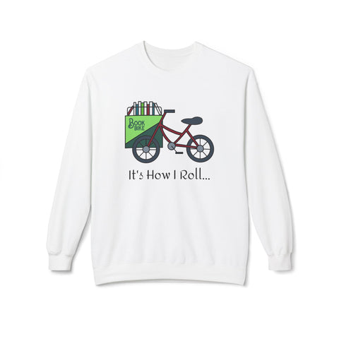 It's How I Roll Book Bike - Unisex Crewneck Sweatshirt