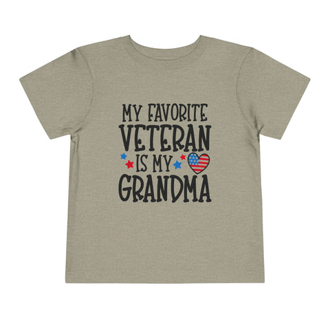 My Favorite Veteran is My Grandma - Toddler Short Sleeve Tee