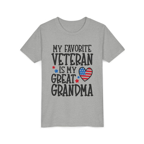 My Favorite Veteran is my Great Grandma - Youth Short Sleeve Tee
